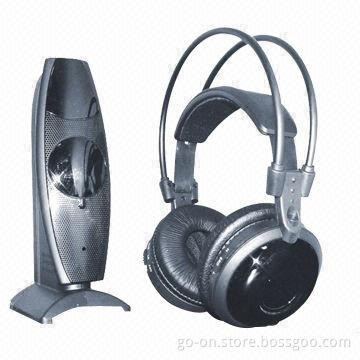Virtual 5.1-channel Surround Sound Wireless Headphones with IR System for Home TV Use